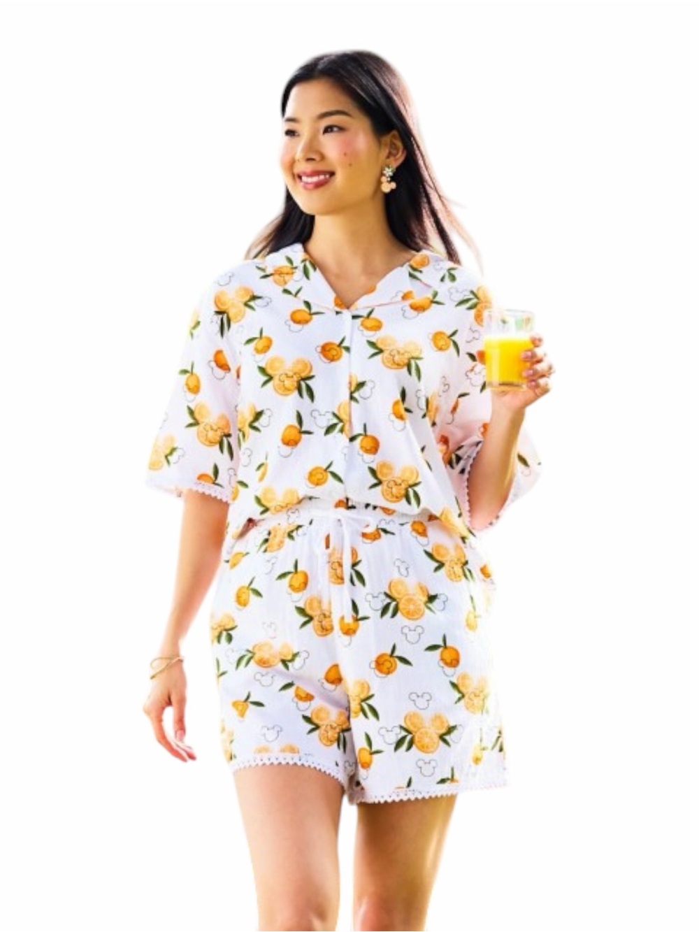 Disney Parks Mickey Mouse Orange Sketch Button Down Size 3X 100 Cotton